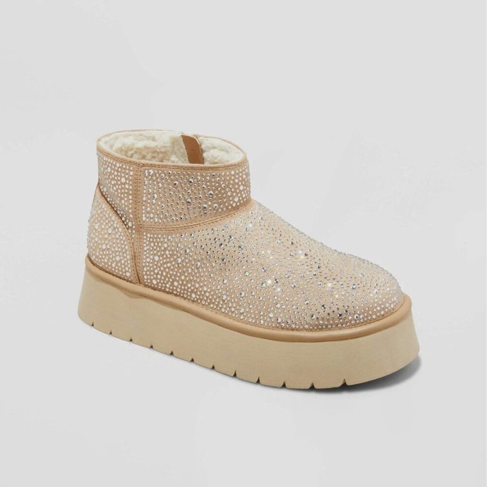 NWT Wild Fable Missy Platform Booties Memory Foam